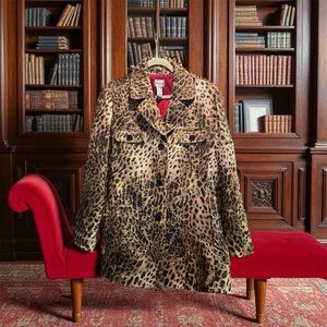 Chico's Animal Print Teddy Jacket. OBO
